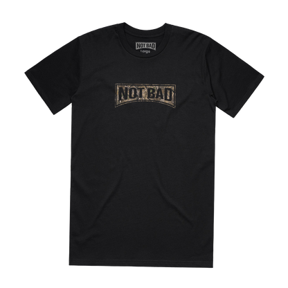 NOT BAD CAMO LOGO BLACK T-SHIRT