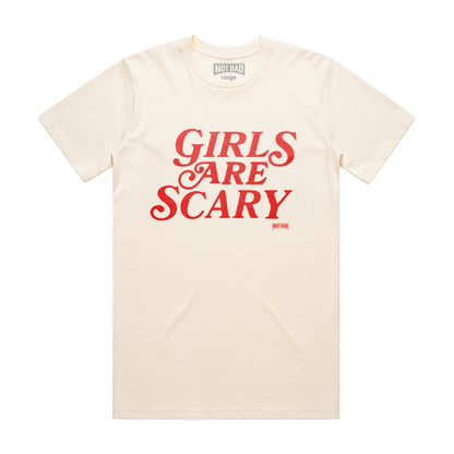 GIRLS ARE SCARY ECRU T-SHIRT
