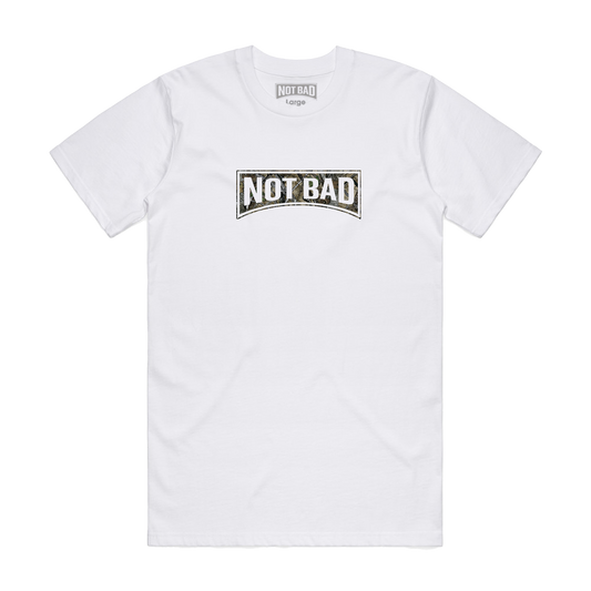 NOT BAD CAMO LOGO WHITE T-SHIRT