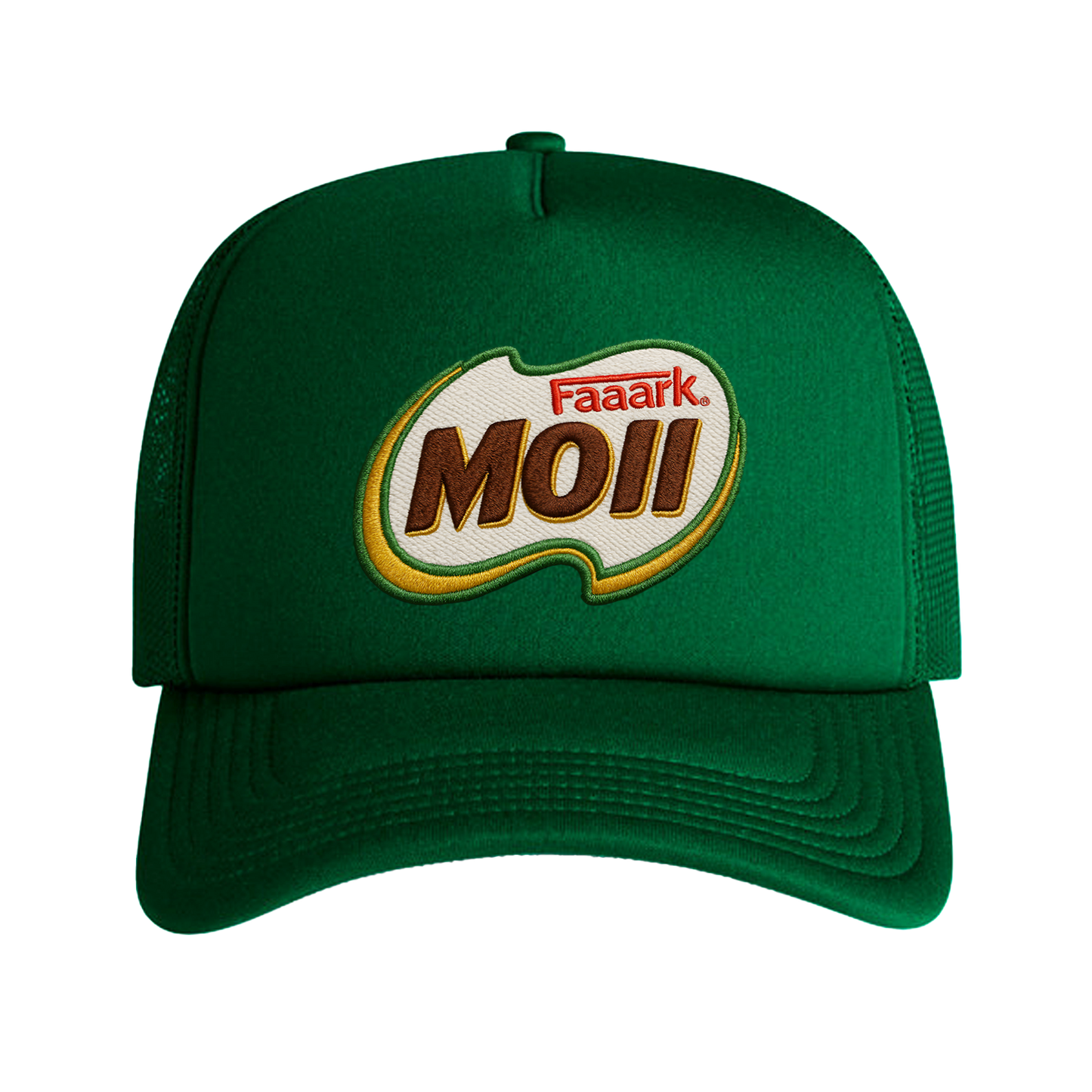 FULL CREAM 'FAAARK MOII' GREEN TRUCKER HAT