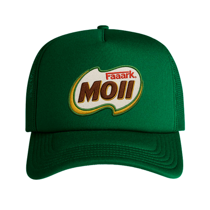 FULL CREAM 'FAAARK MOII' GREEN TRUCKER HAT