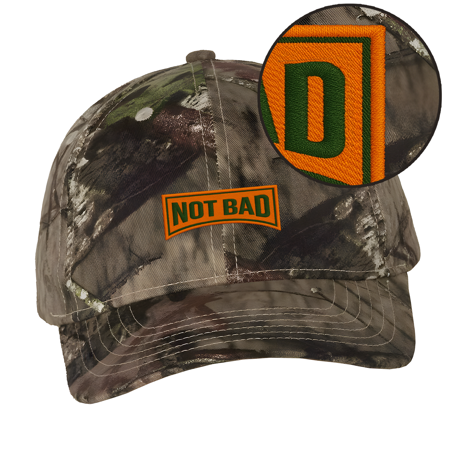 NOT BAD REALTREE CAMO LOGO DAD HAT