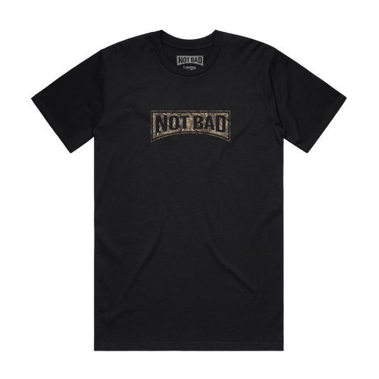 NOT BAD CAMO LOGO BLACK T-SHIRT